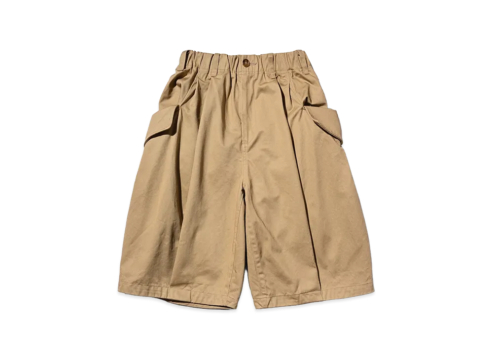 CLESSTE Flap Wide Balloon Half Pants "Beige"