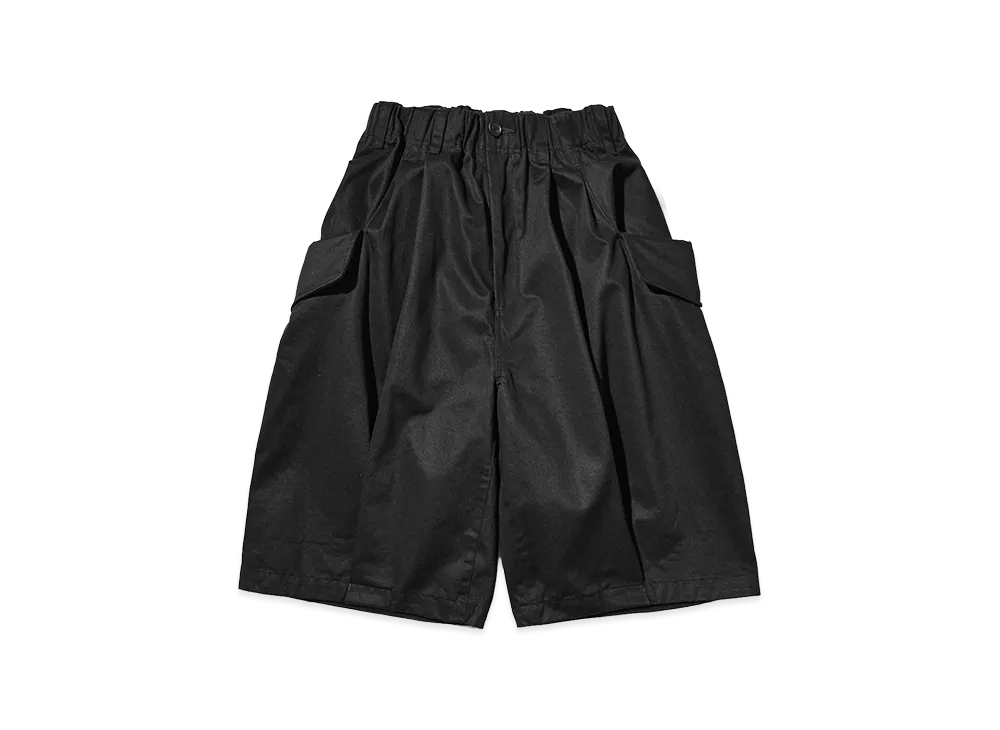CLESSTE Flap Wide Balloon Half Pants "Black"