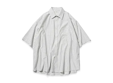 CLESSTE Thick/Thin Stripe 46G Knit Everyday S/S Shirt "White Stripe"