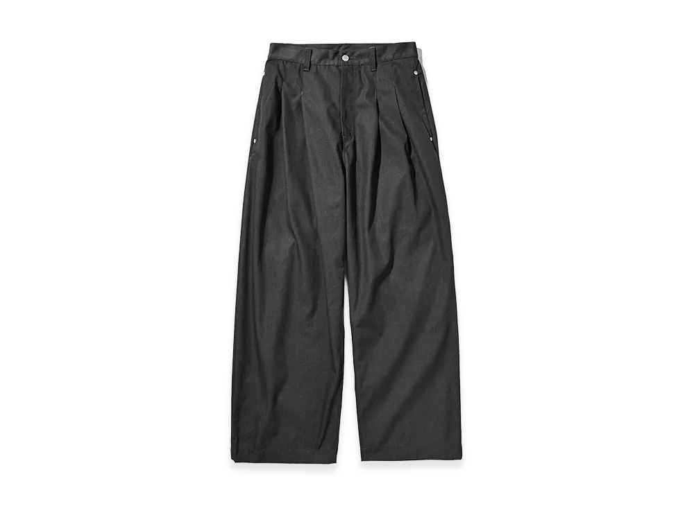 CLESSTE T/C Gabardine City Wide Straight Pants "Charcoal"