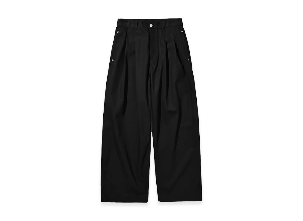 CLESSTE T/C Gabardine City Wide Straight Pants "Black"