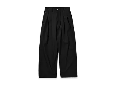 CLESSTE T/C Gabardine City Wide Straight Pants "Black"