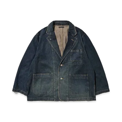 CLESSTE Vintage Dyed Selvedge Denim City Worker Tailored Jacket "Vintage Indigo"