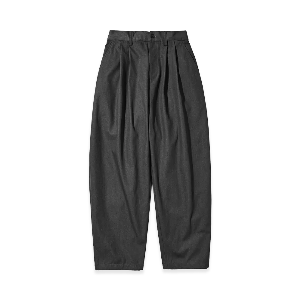 CLESSTE T/C Gabardine City Uniform Wide Tapered Pants "Gray"