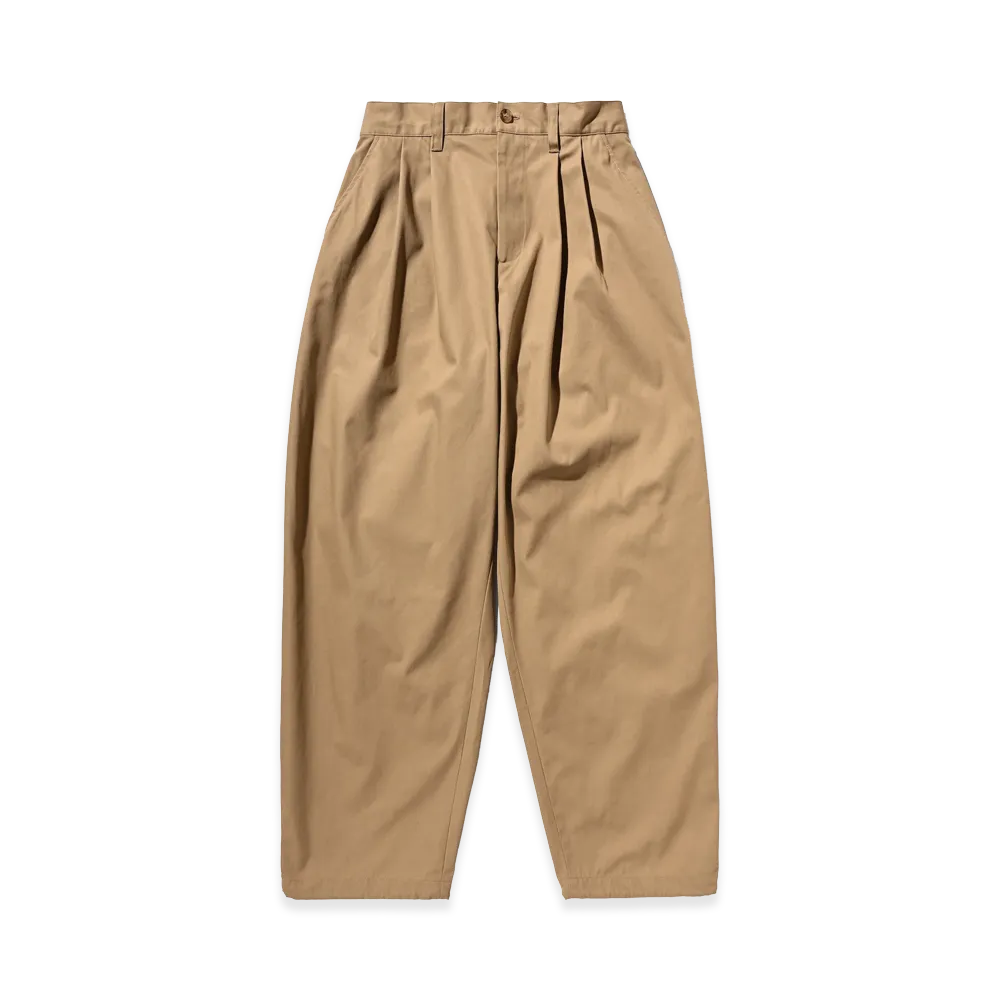 CLESSTE T/C Gabardine City Uniform Wide Tapered Pants "Beige"