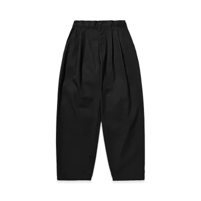 CLESSTE T/C Gabardine City Uniform Wide Tapered Pants "Black"
