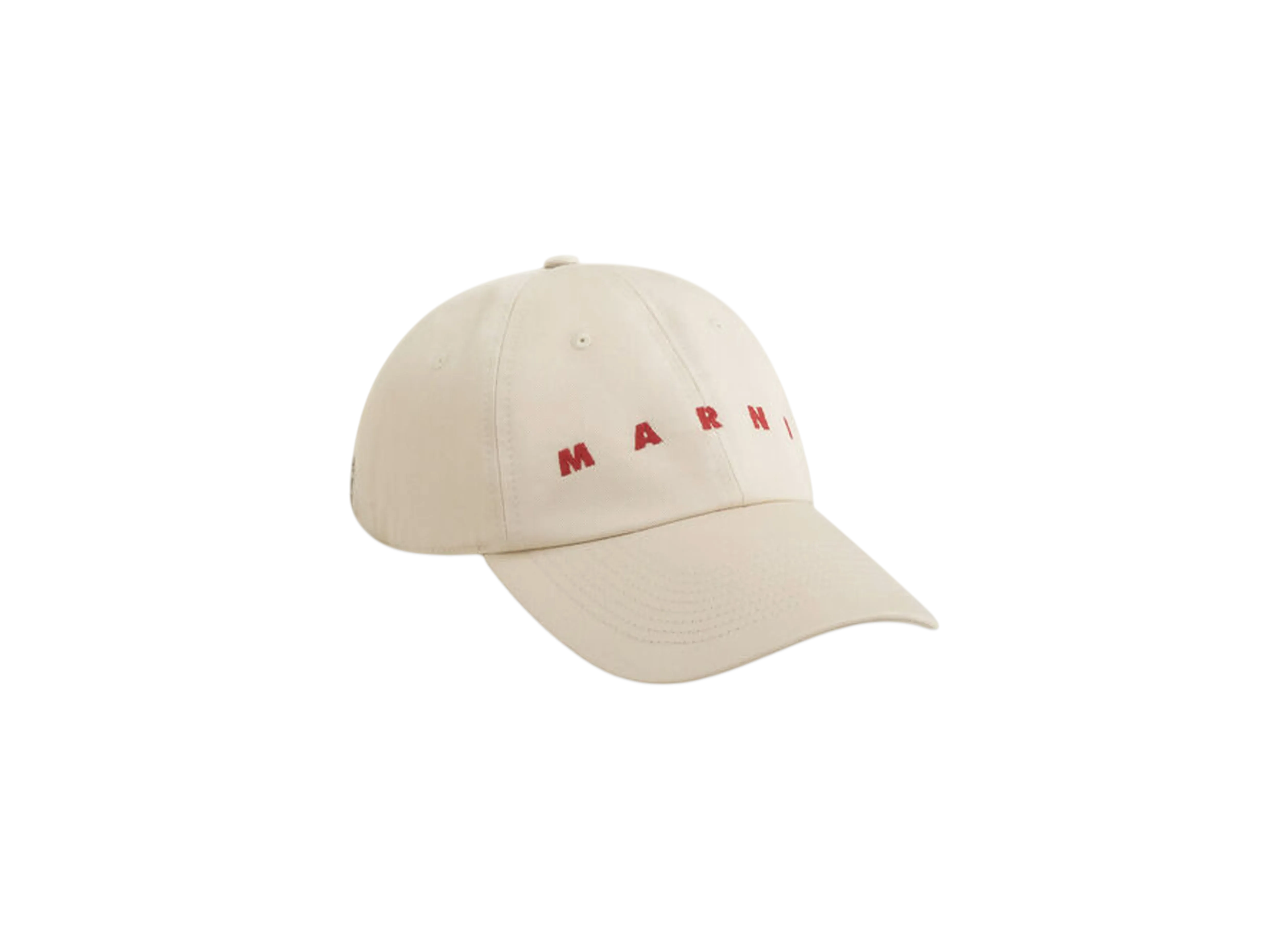 Marni Organic Gabardine Baseball Cap with Embroidered Logo "Ivory"