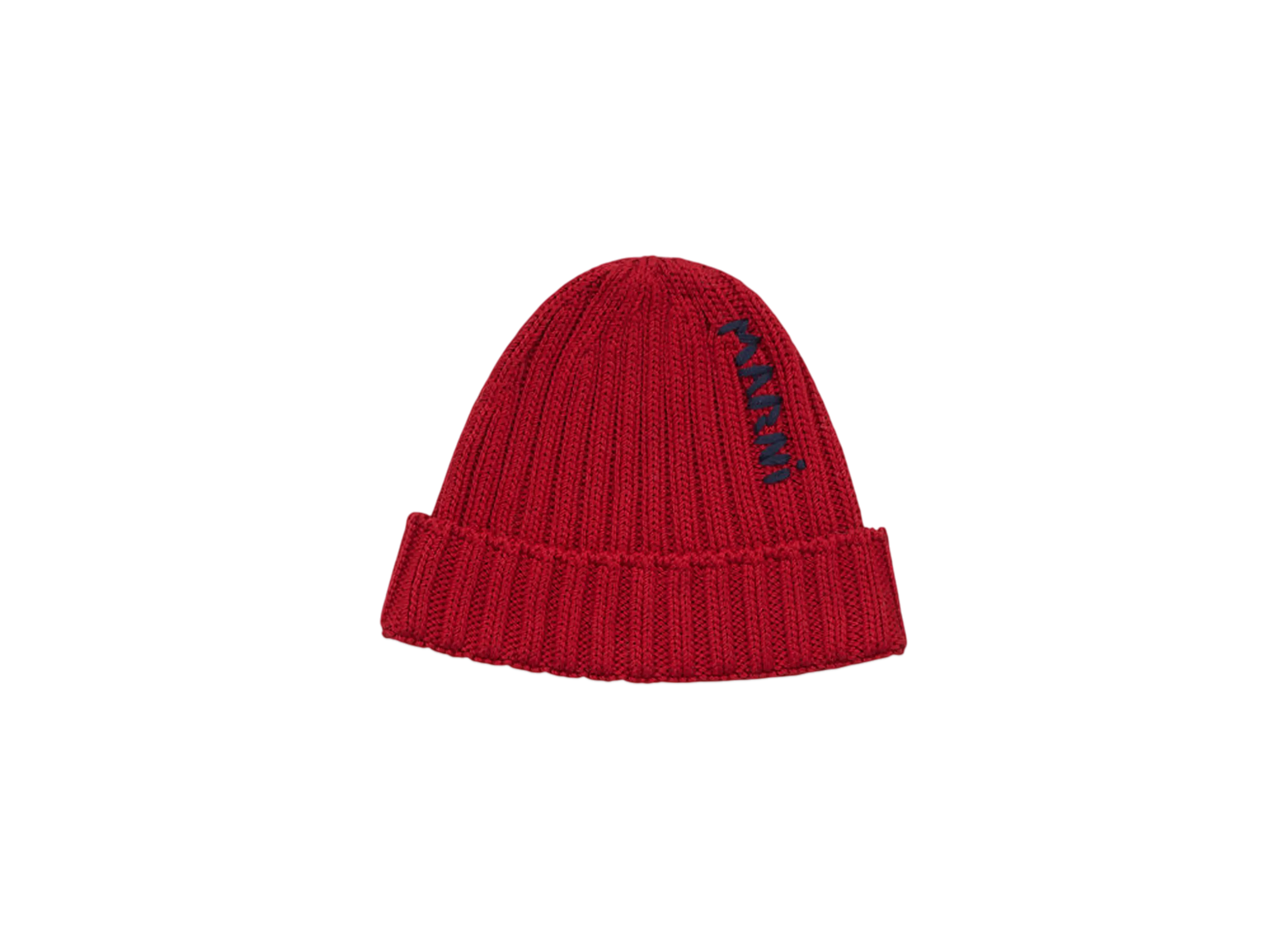 Marni Cotton Beret with Embroidered Marni Logo "Chile"