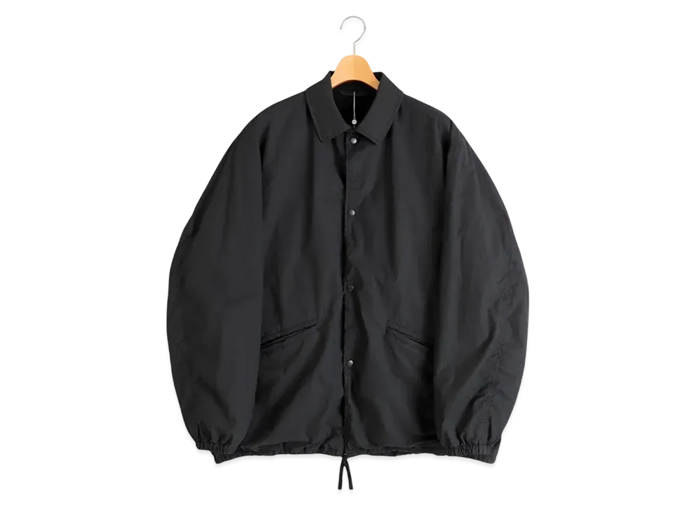COMOLI Cotton Nylon Coach Jacket "Black"