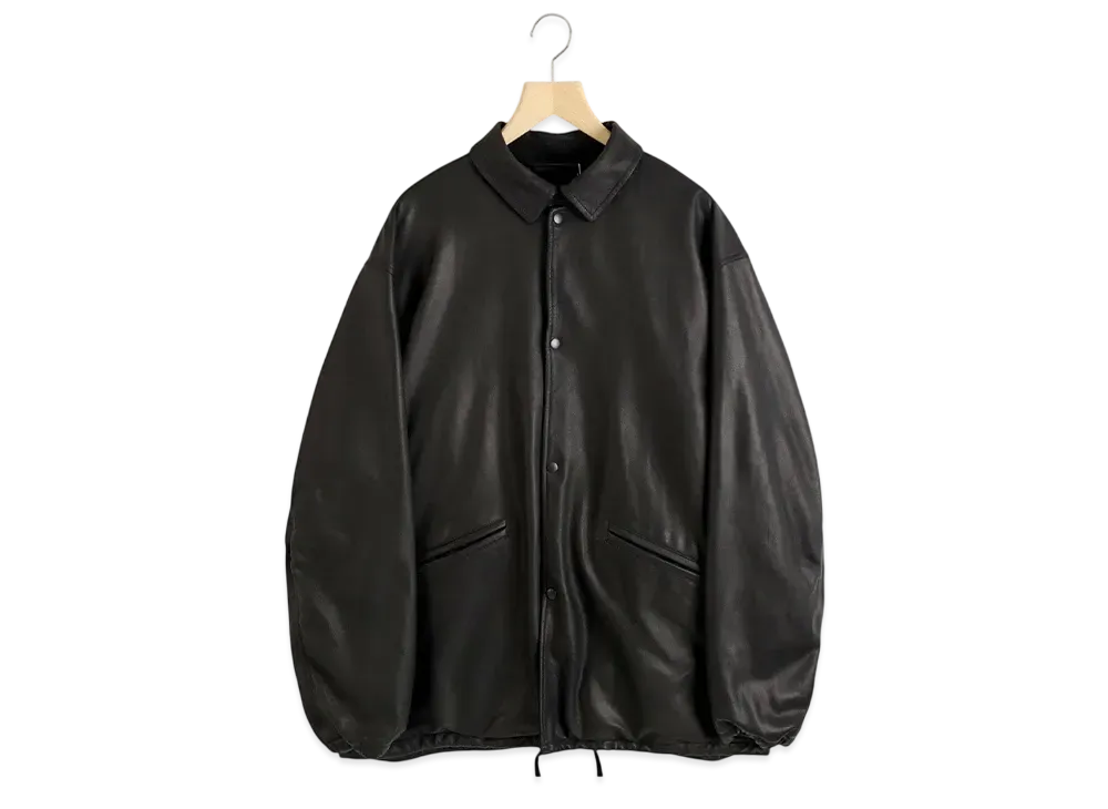 COMOLI Sheepskin Coach Jacket "Black"