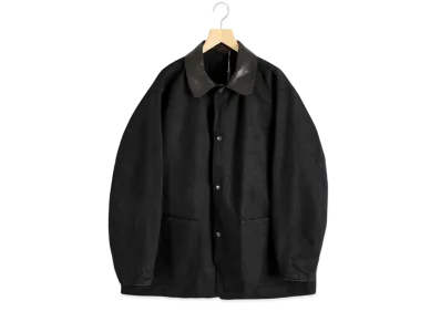 COMOLI Denim/Leather Work Jacket (24AW) "Black"