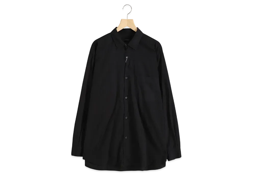 COMOLI Khadi Cotton W Layer Komori Shirt "Black"