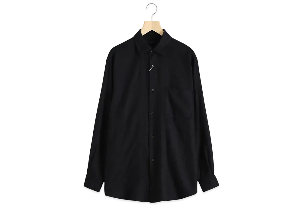 COMOLI Cashmere Silk Dyed Shirt "Navy"