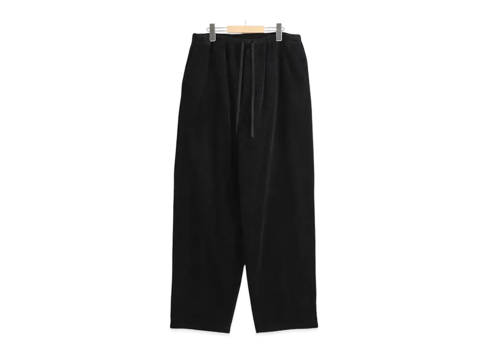 COMOLI Corduroy Drawstring Pants "Black"