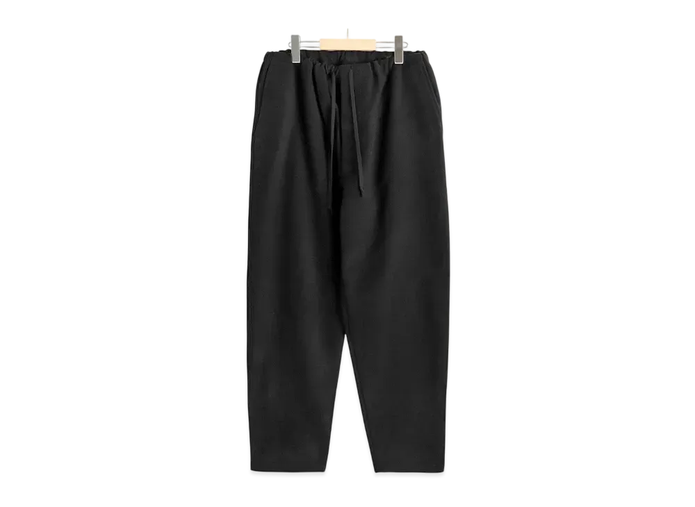 COMOLI Moleskin Drawstring Pants "Black"