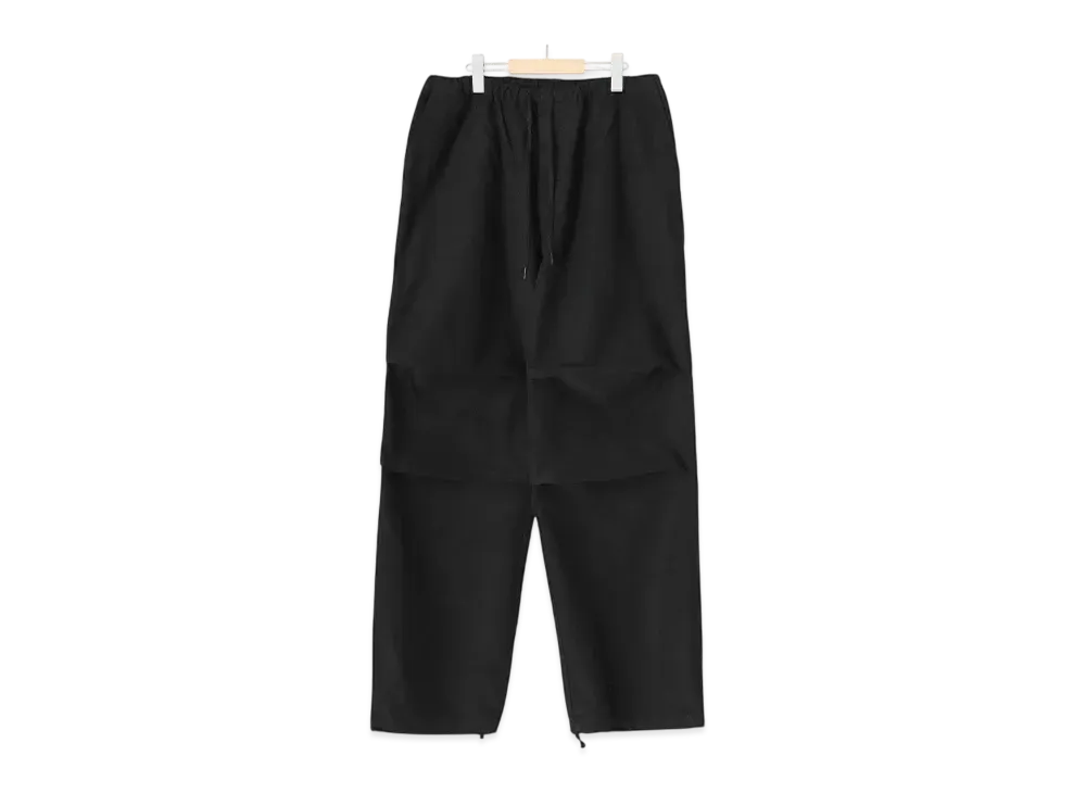 COMOLI Moleskin Knee Tuck Pants "Black"