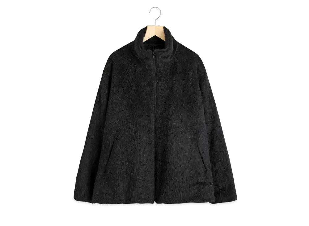 COMOLI Camel Shaggy Jacket "Black"