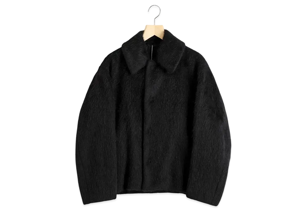 COMOLI Ladies Camel Shaggy Blouson "Black"