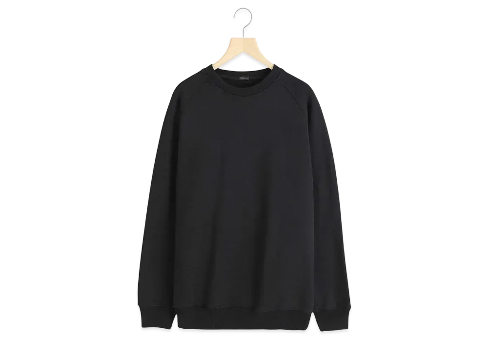 COMOLI Cotton Fleece Crew Neck "Black"