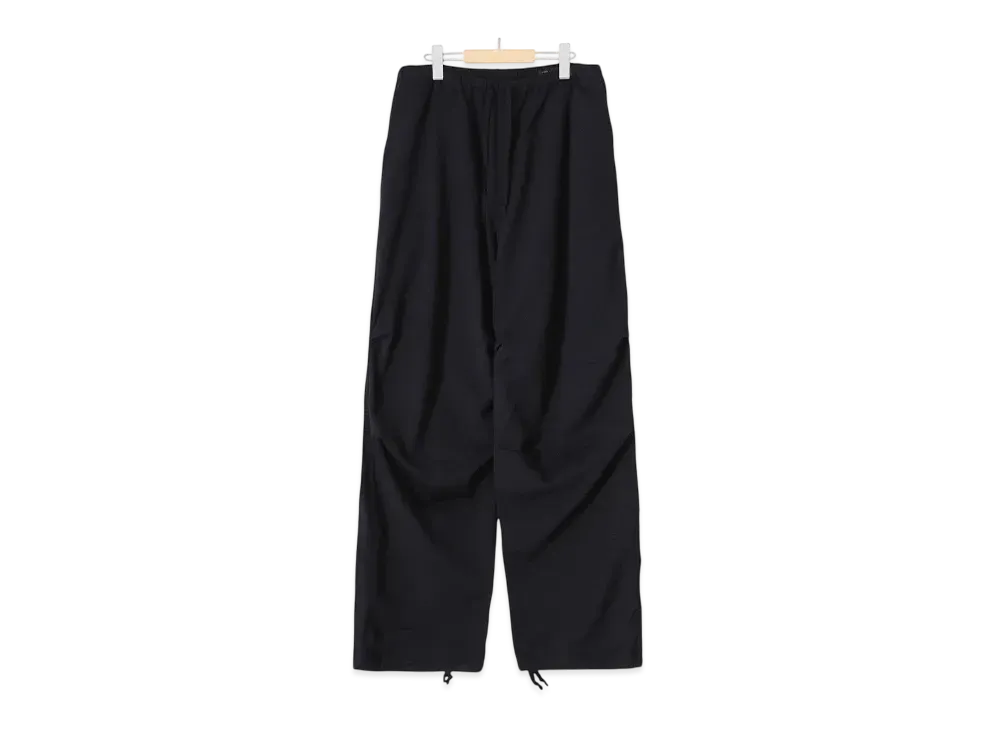 COMOLI Wool Knit Knee Tuck Pants "Navy"