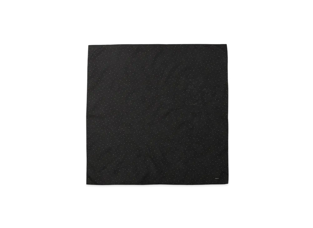 COMOLI Silk Dot Scarf "Black"