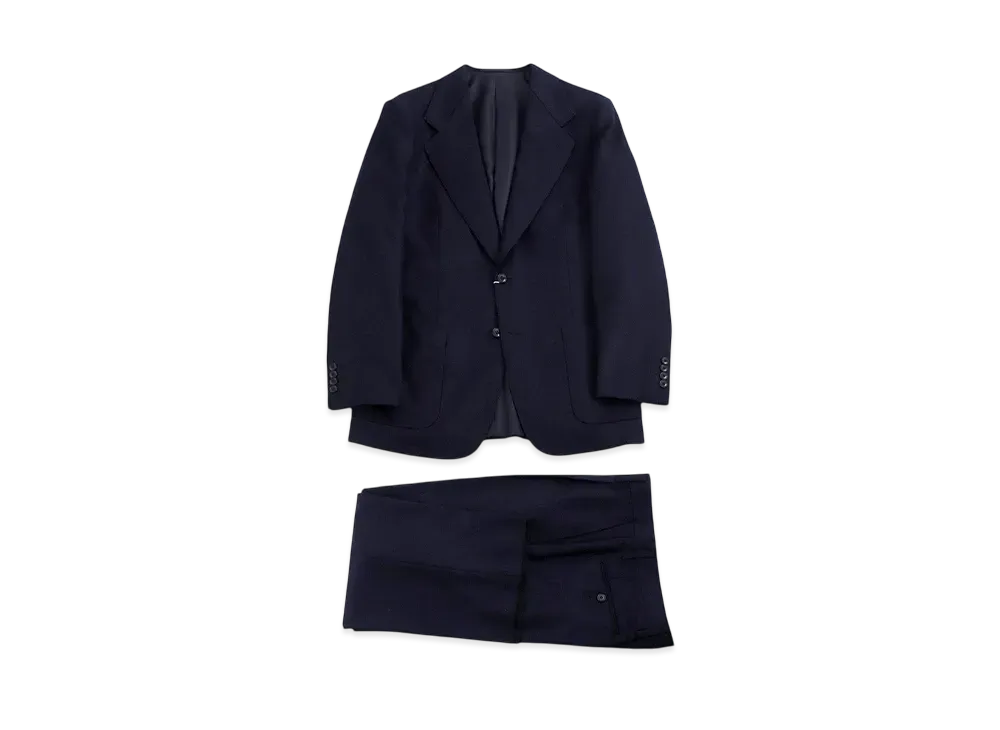 COMOLI Wool Flannel Suit "Navy"