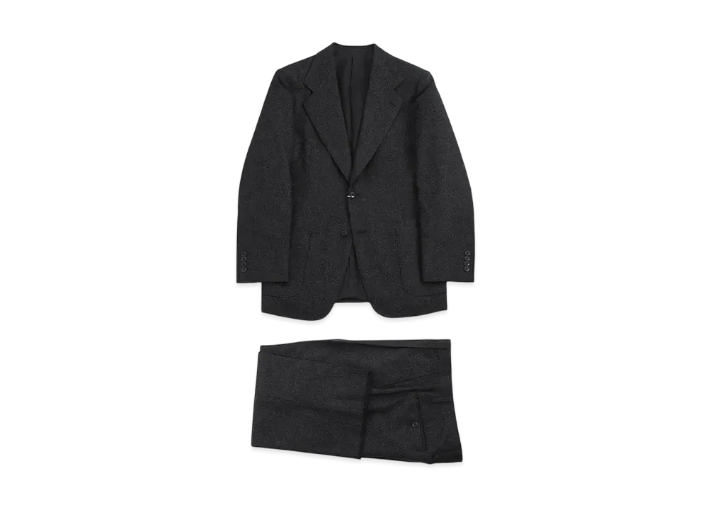 COMOLI Wool Flannel Suit "Charcoal"