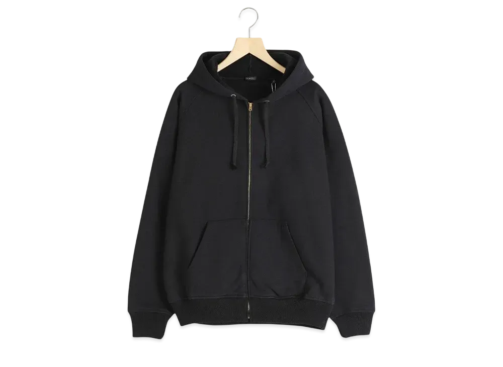 COMOLI Cotton Fleece Zip Parka "Black"