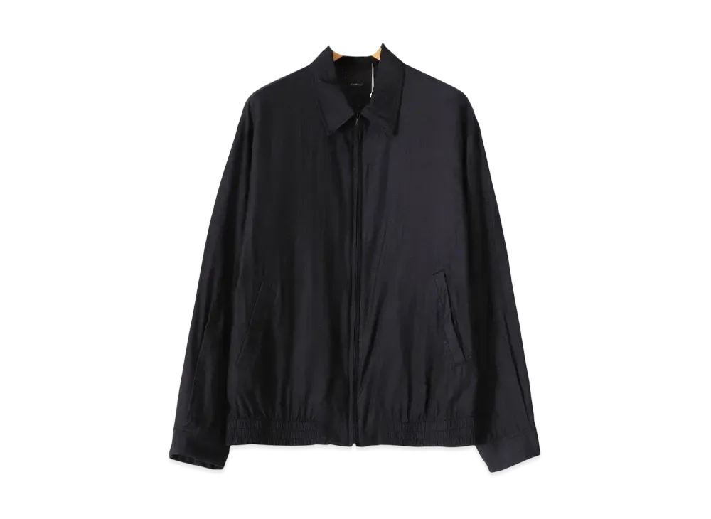 COMOLI Wool Silk Swing Top "Navy"