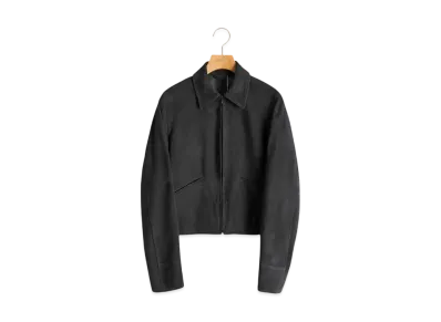 COMOLI Womens Sheepsuede Short Jacket "Black"