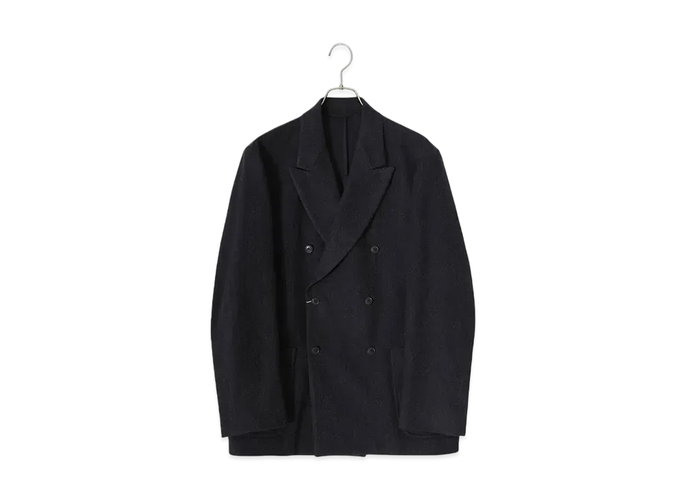 COMOLI Refined Wool Double Jacket "Navy"