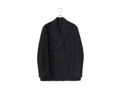 COMOLI Refined Wool Double Jacket "Navy"