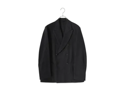 COMOLI Refined Wool Double Jacket "Chacoal"