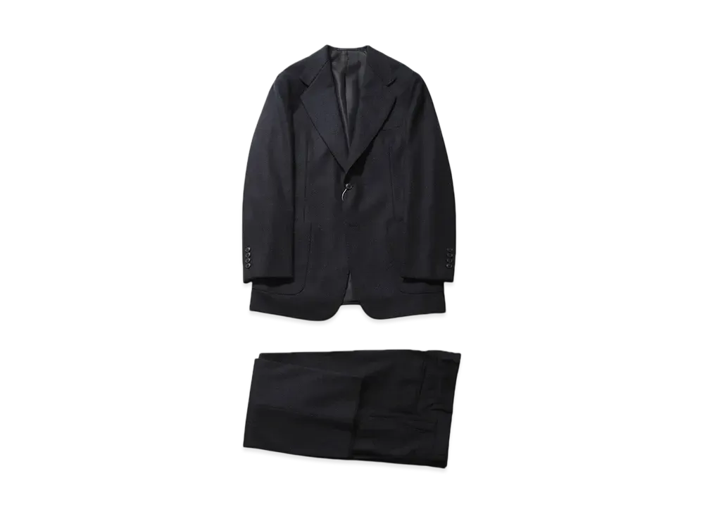 COMOLI FOX Flannel Suit "Navy"