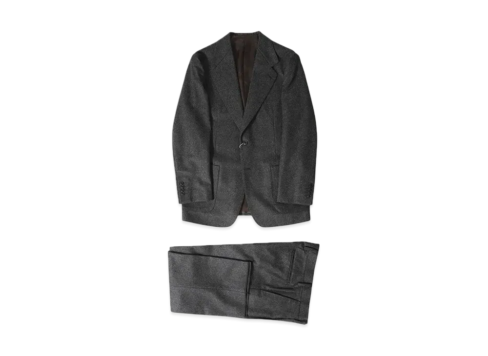 COMOLI FOX Flannel Suit "Chacoal"