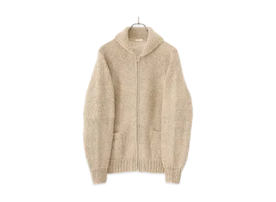 COMOLI Handspun Cashmere Cowichan Knit "Ecru"