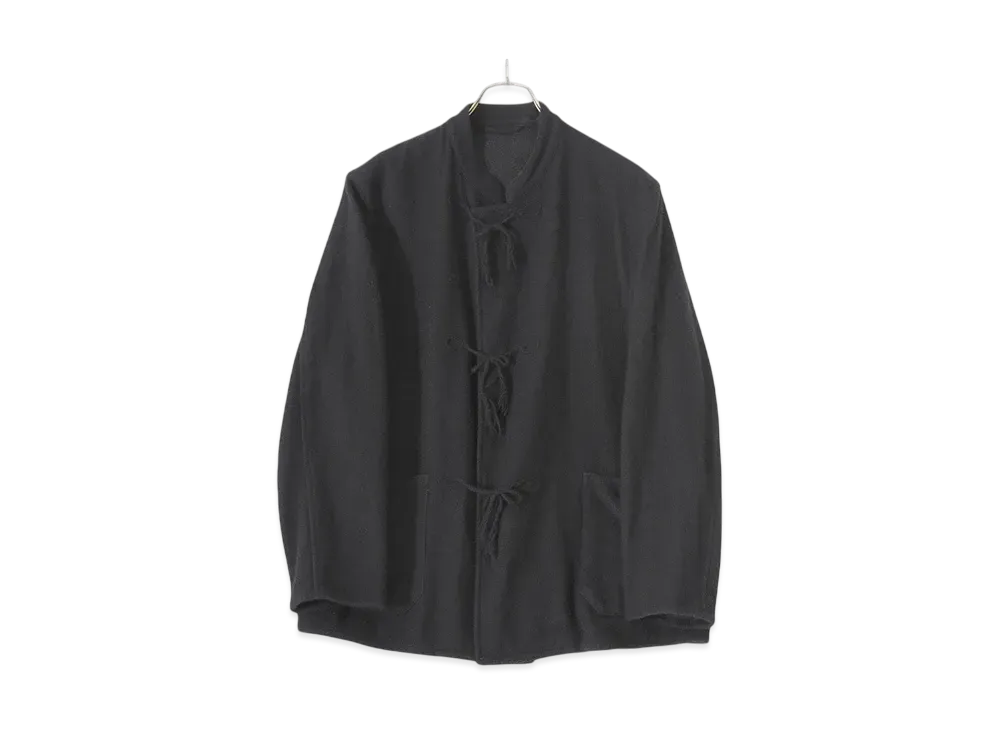 COMOLI Cashmere Canapa Stand Collar Jacket "Black"