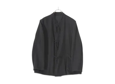COMOLI Cashmere Canapa Stand Collar Jacket "Black"
