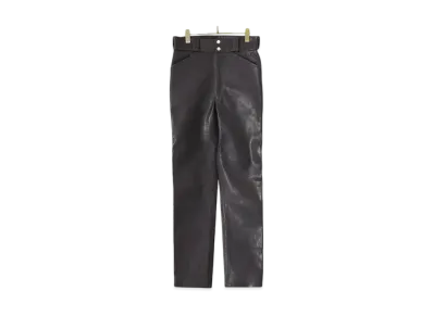COMOLI Horse Leather Rider Pants "Black"