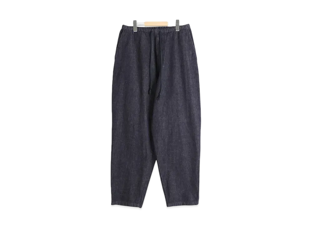 COMOLI Navy Denim Tapered Pants "Navy"