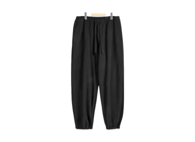 COMOLI Silk-Nep Drawstring Pants "Black"