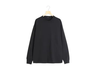 COMOLI Cotton Jersey Long Sleeve T-Shirt "Black"