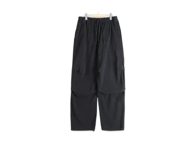 COMOLI Cotton Jersey Knee Tuck Pants "Black"