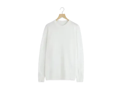 COMOLI 7G Crew Neck Knit "White"