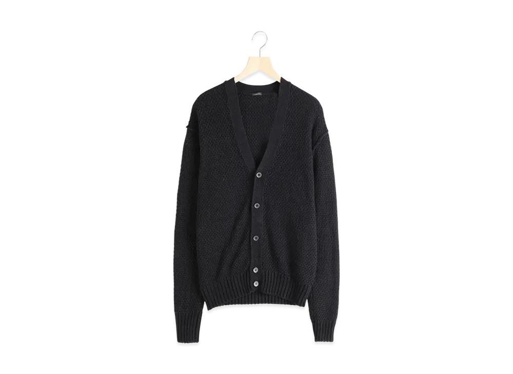 COMOLI 5G Knit Cardigan "Black"