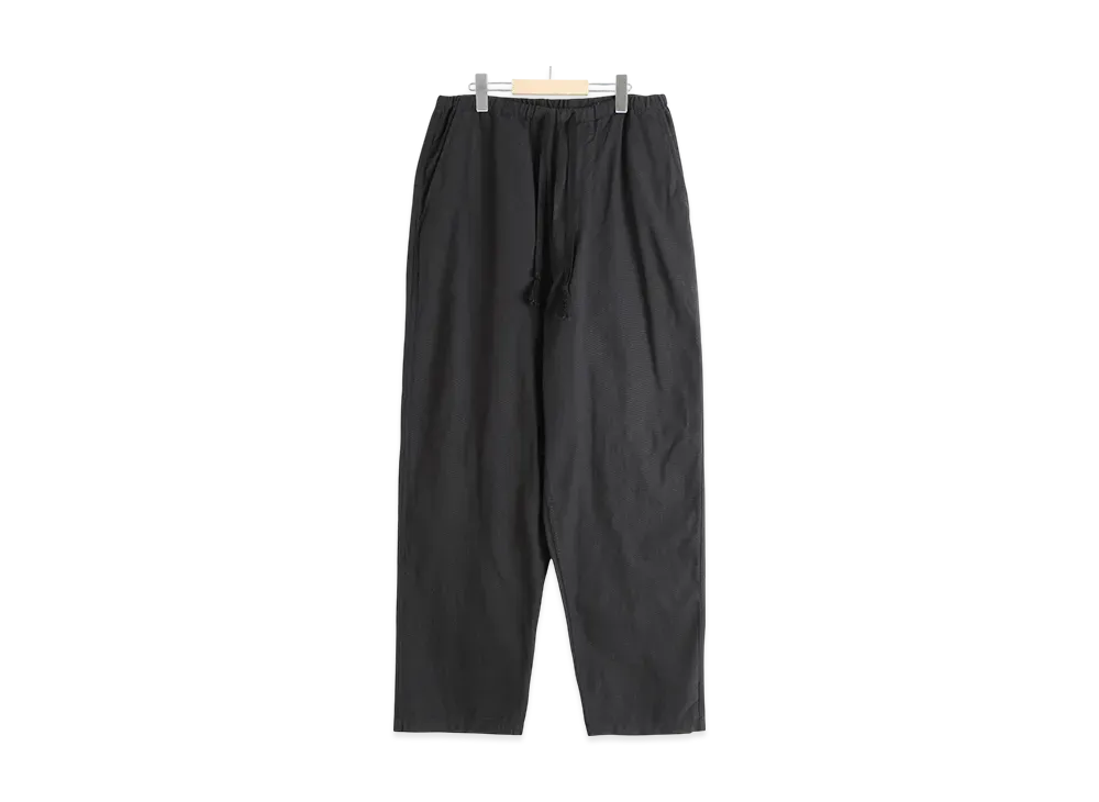 COMOLI Cotton Duck Tapered Pants "Black"