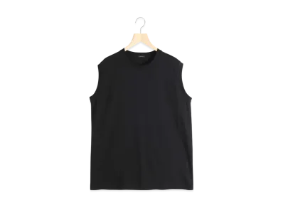 COMOLI Cotton Jersey Sleeveless "Black"