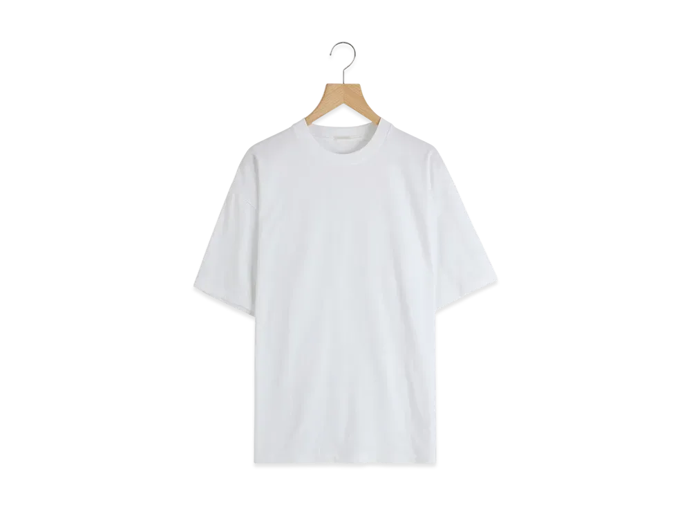 COMOLI Cotton Jersey Short Sleeve T-Shirt "White"