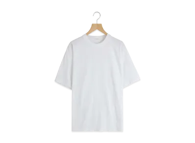 COMOLI Cotton Jersey Short Sleeve T-Shirt "White"