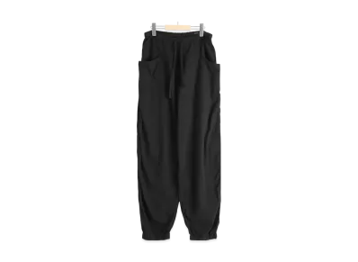 COMOLI Oxford Drawstring Trousers "Black"